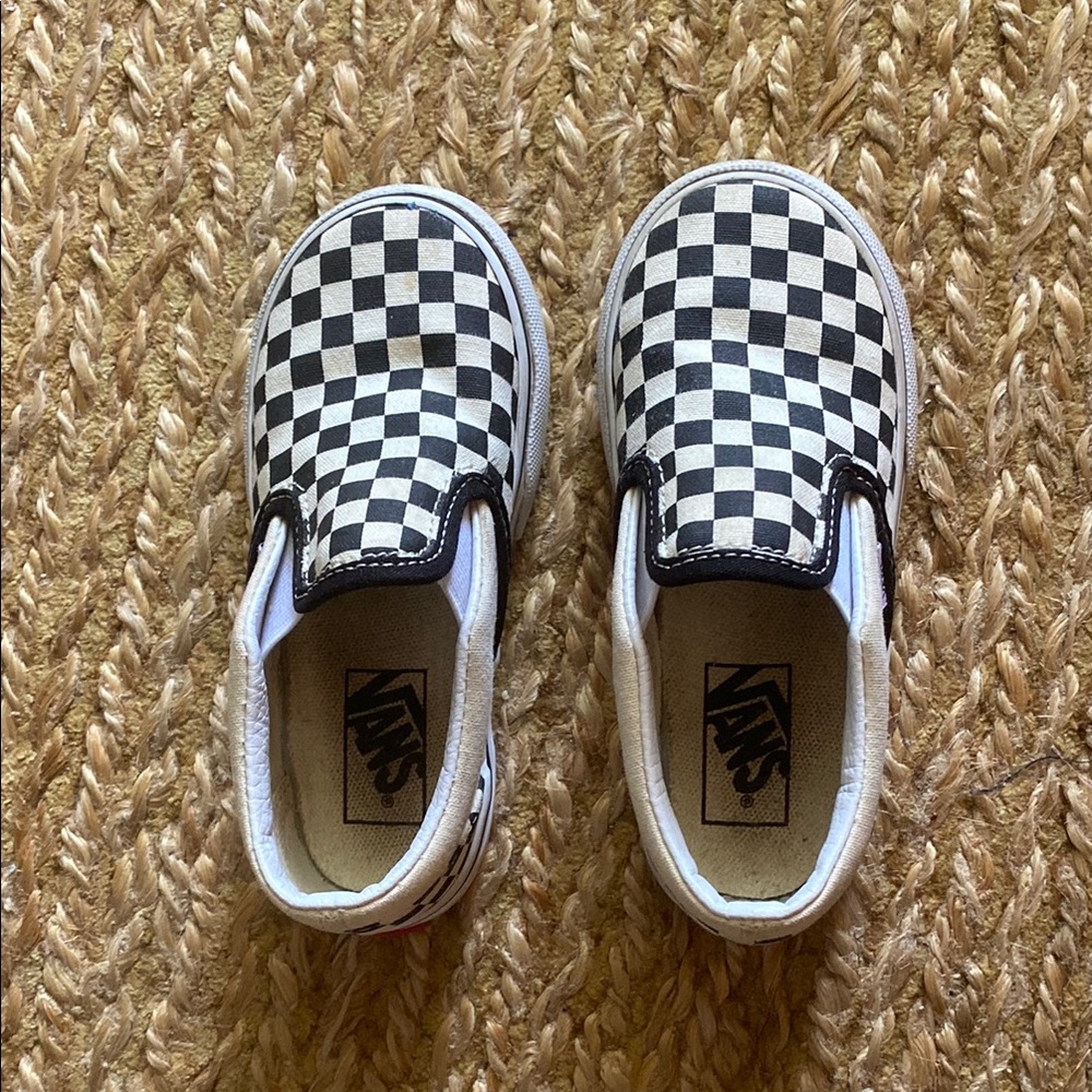Vans Black and White Checkerboard Sneakers Toddler